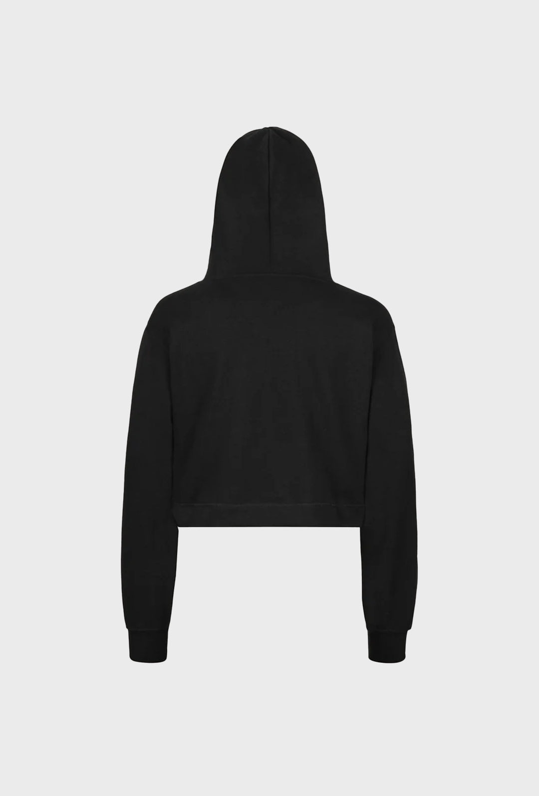 rollr clothing cropped womens midnight black cropped hooded sweatshirt luxury activewear